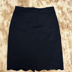 Navy blue J.crew size 2 pencil skirt. Worn once.